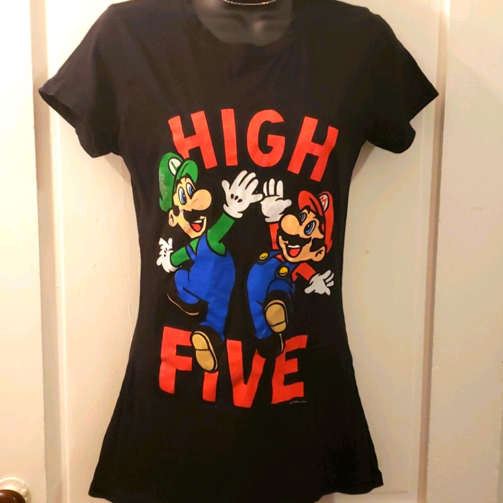 Mario high five baby tee size S